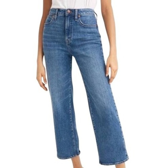 Madewell Denim - Madewell Curvy Slim Wide Leg Denim Jean Women's Blue Size 30 Tall Boho Casual